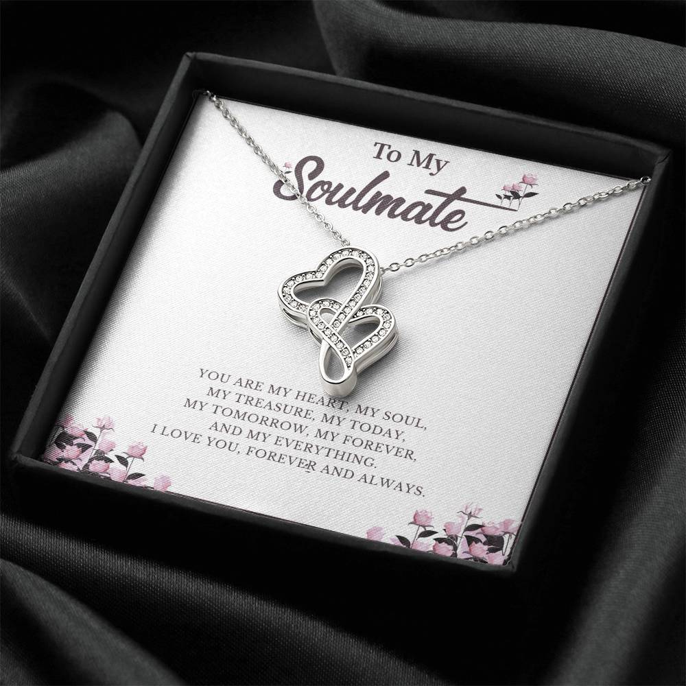 Soulmate Heart to Heart Necklace Gift-[Heartfelt Family Gift]