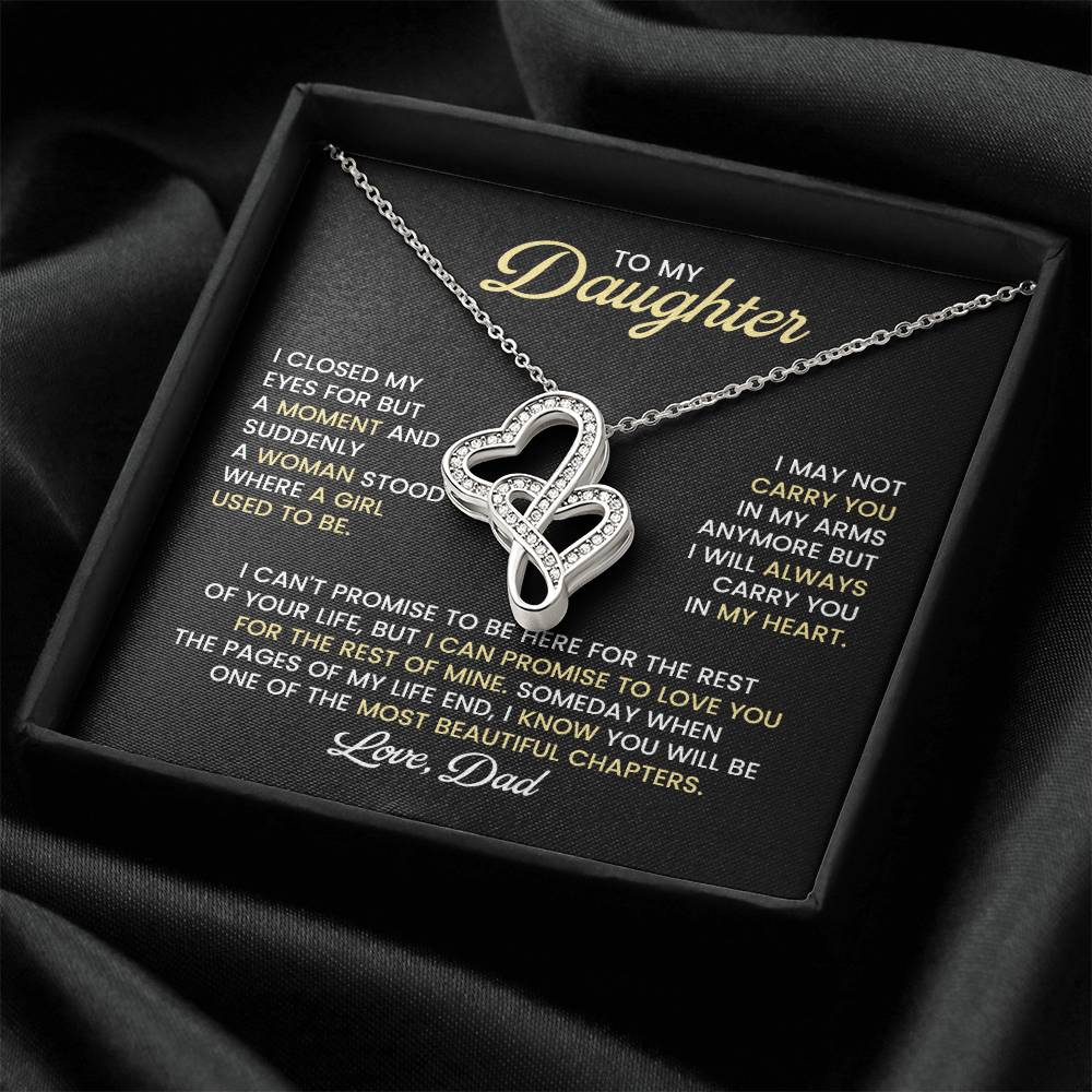 Daughter Hearts Necklace Gift from Dad