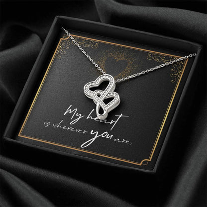 Soulmate Double Heart Necklace Gift-[Heartfelt Family Gift]