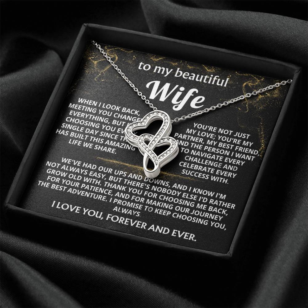 To My Wife, I choose you, always and forever. — [Lux] - Heart-to-Heart Pendant Necklace