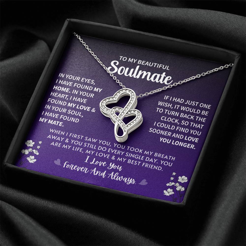 Soulmate Heart to Heart Necklace Gift-[Heartfelt Family Gift]