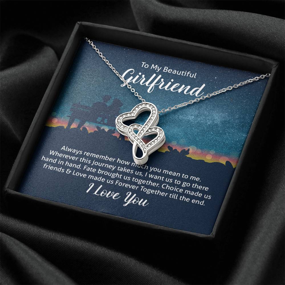 To my beautiful wife heart to heart necklace-[Heartfelt Family Gift]