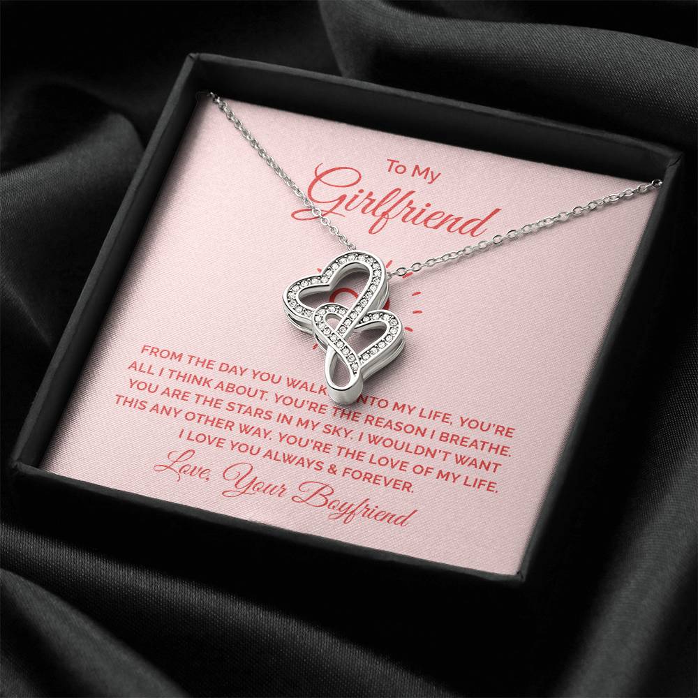 To My Girlfriend -e heart to heart necklace-[Heartfelt Family Gift]