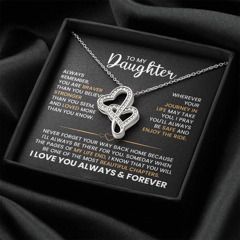 Daughter Hearts Necklace Gift