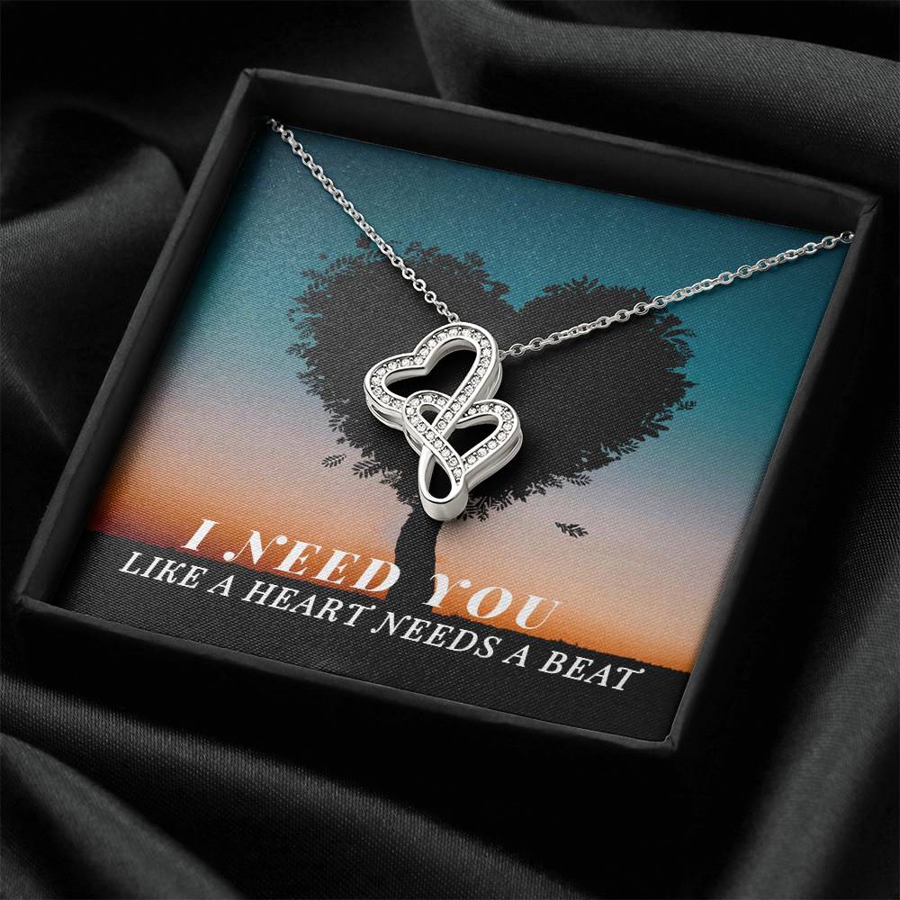 Romantic Heart to Heart Necklace Gift-[Heartfelt Family Gift]