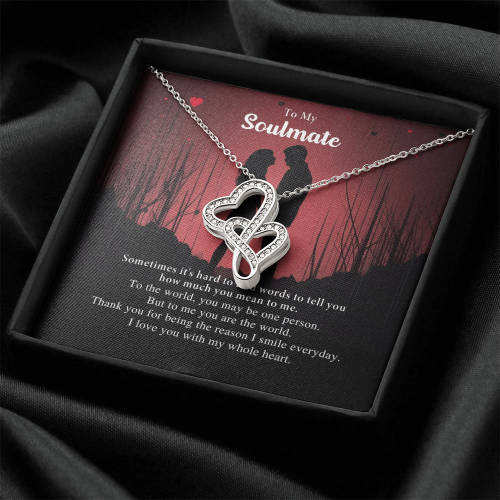 Soulmate Heart to Heart Necklace Gift-[Heartfelt Family Gift]