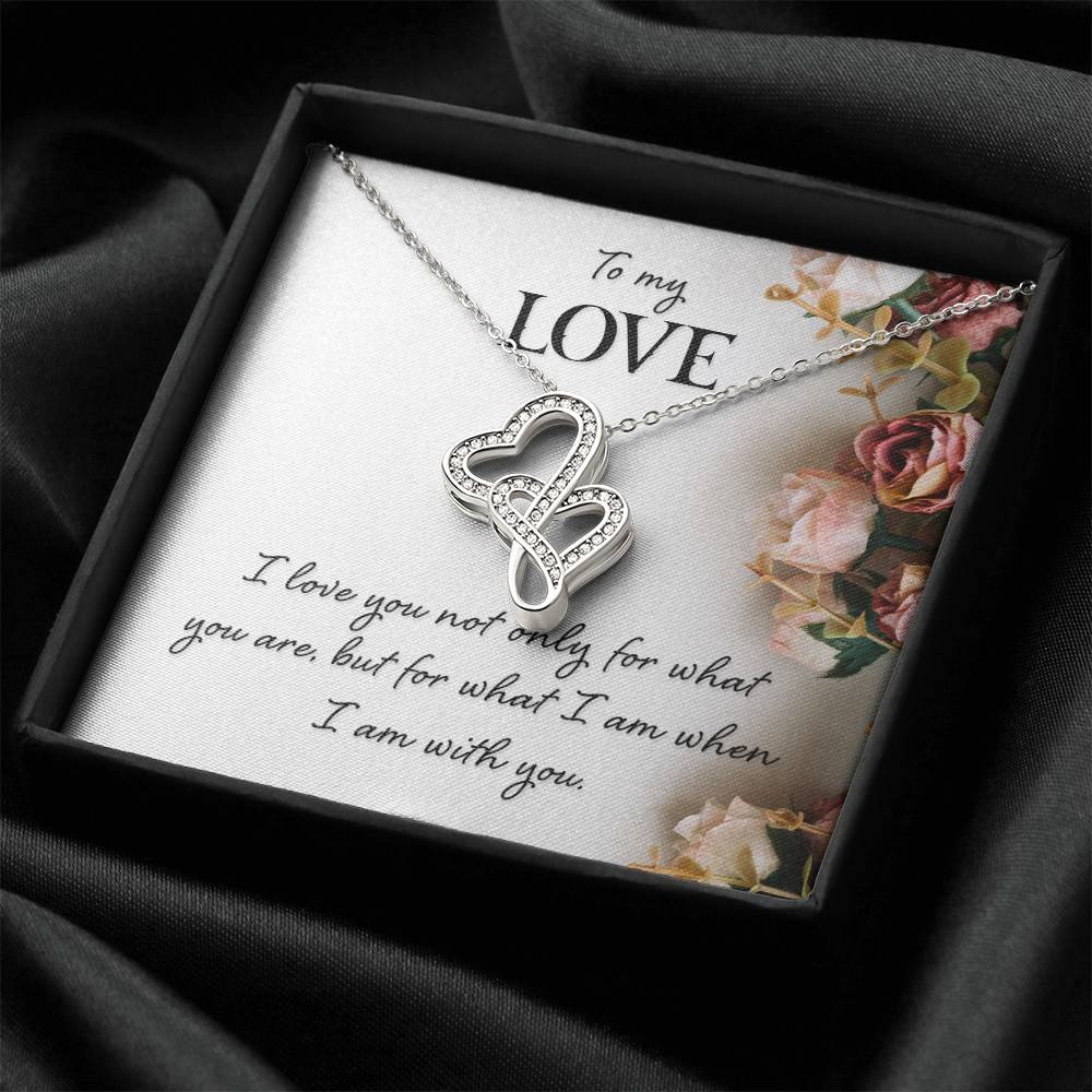 To my love-e heart to heart necklace-[Heartfelt Family Gift]
