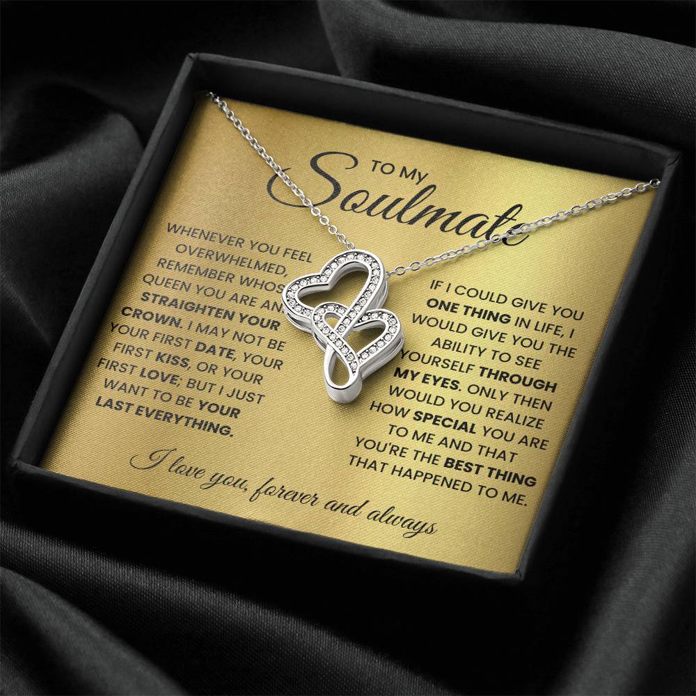 Soulmate Heart-to-Heart Necklace-[Heartfelt Family Gift]