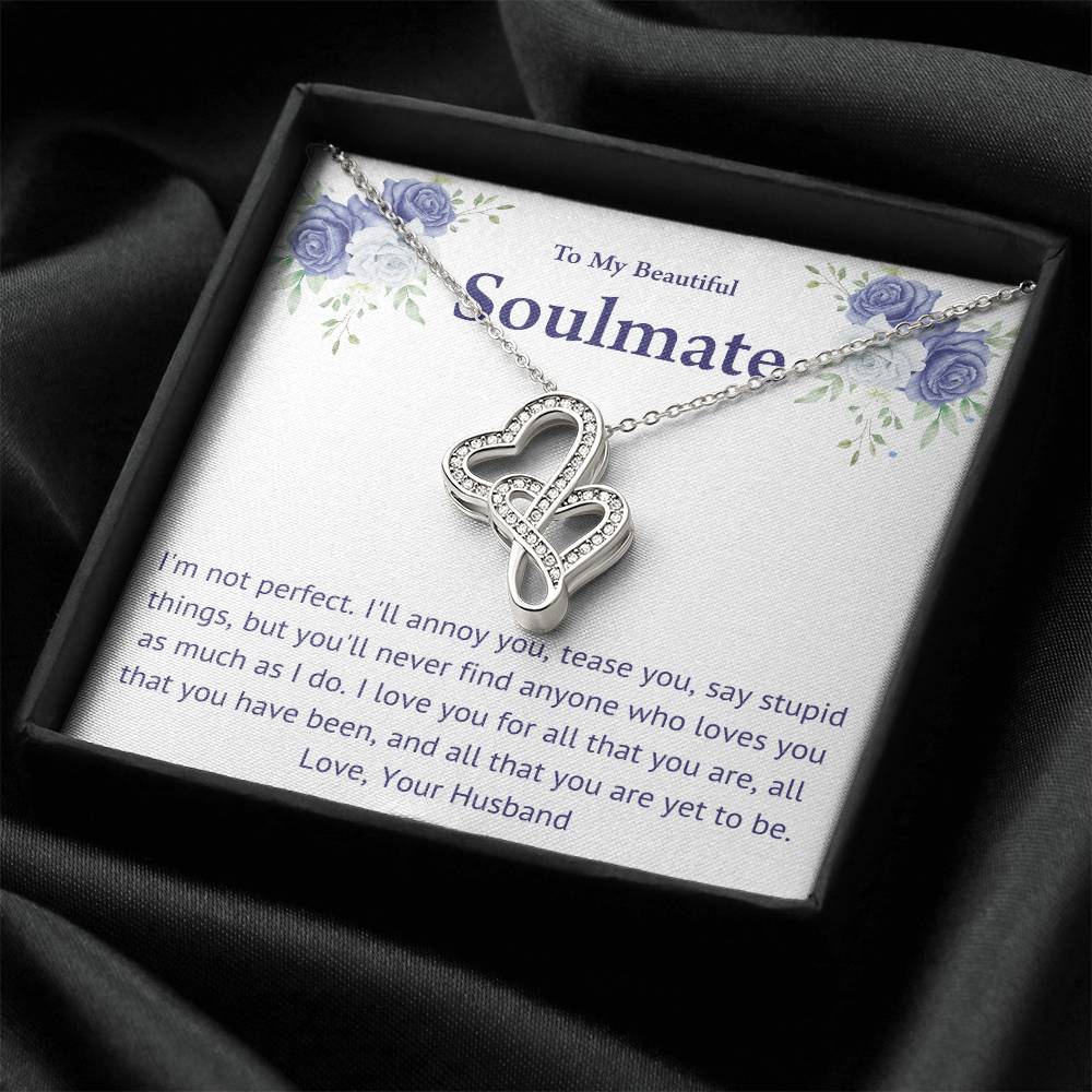 Soulmate Heart to Heart Necklace Gift-[Heartfelt Family Gift]