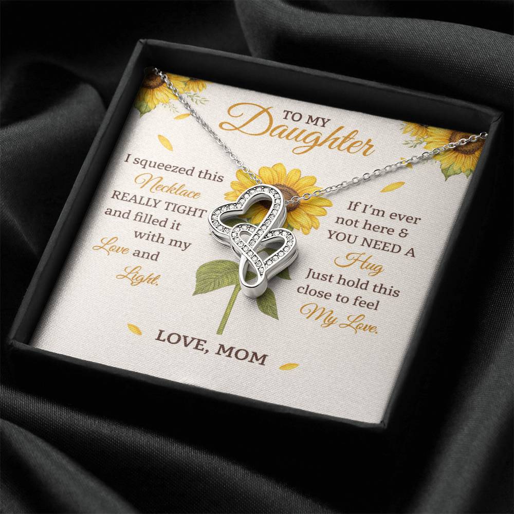 Daughter Sunflower Hearts Necklace Gift from Mom