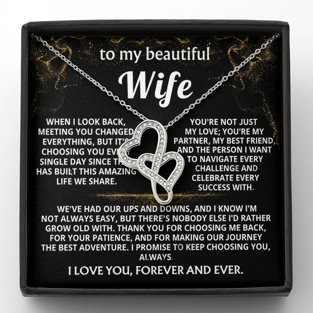 To My Wife, I choose you, always and forever. — [Lux] - Heart-to-Heart Pendant Necklace