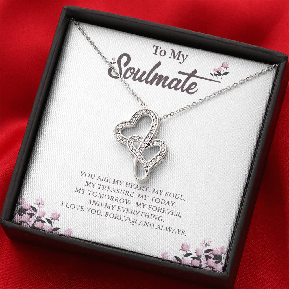 Soulmate Heart to Heart Necklace Gift-[Heartfelt Family Gift]