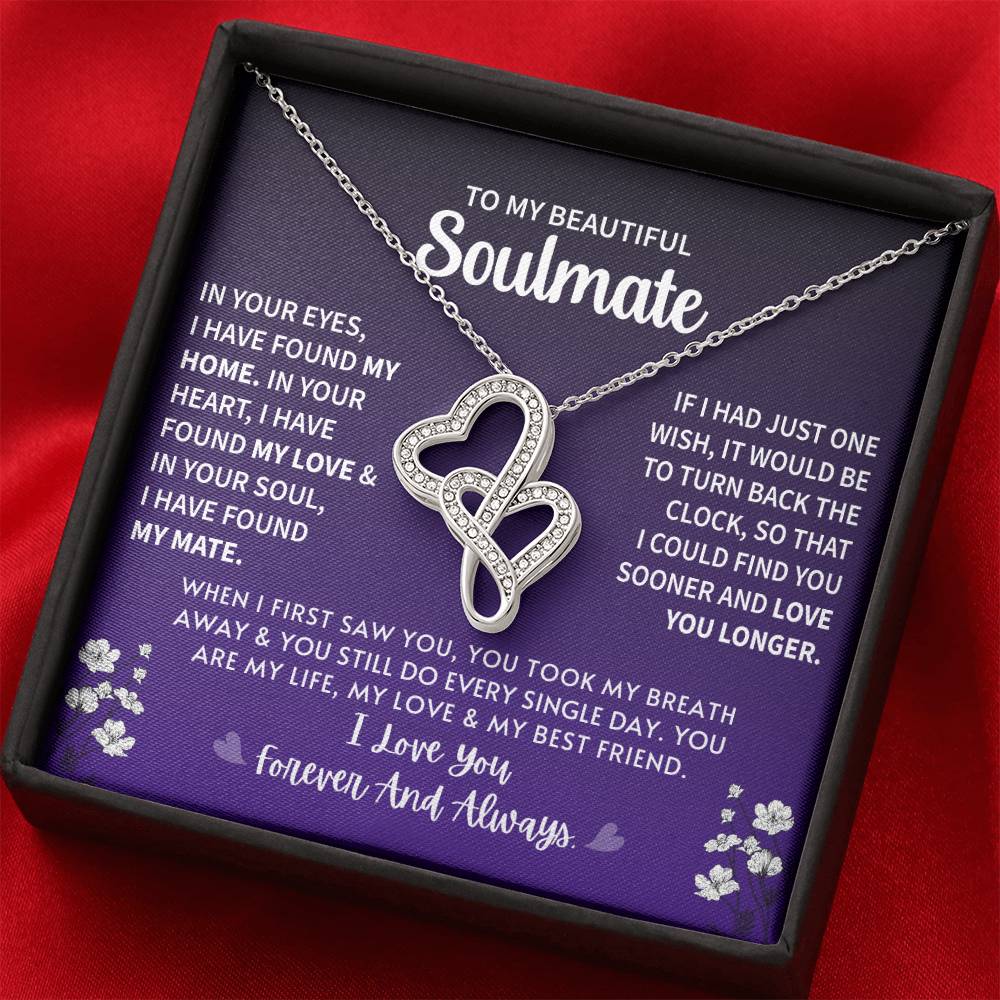 Soulmate Heart to Heart Necklace Gift-[Heartfelt Family Gift]