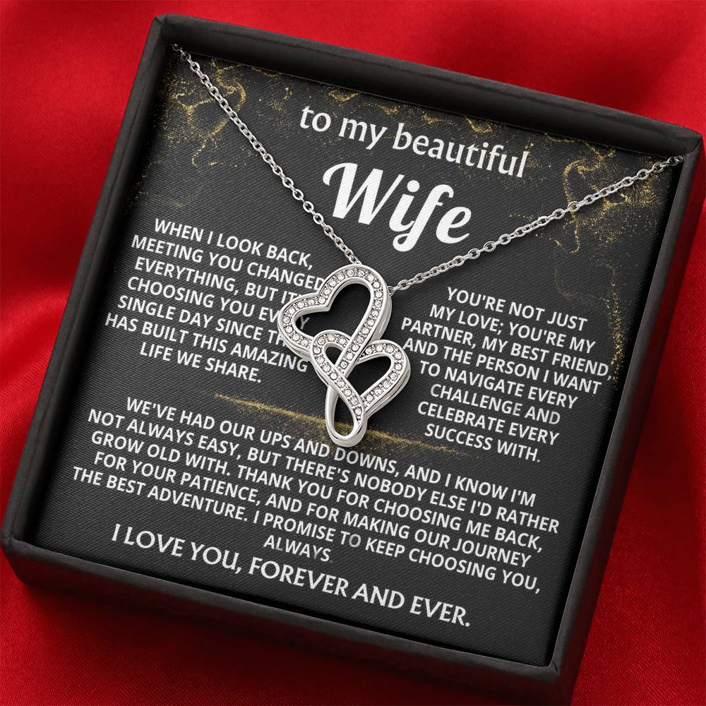 To My Wife, I choose you, always and forever. — [Lux] - Heart-to-Heart Pendant Necklace