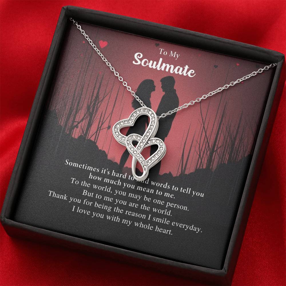 Soulmate Heart to Heart Necklace Gift-[Heartfelt Family Gift]