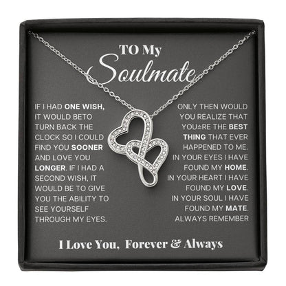 Soulmate Heart to Heart Pendant-[Heartfelt Family Gift]