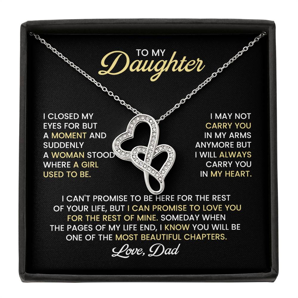 Daughter Hearts Necklace Gift from Dad