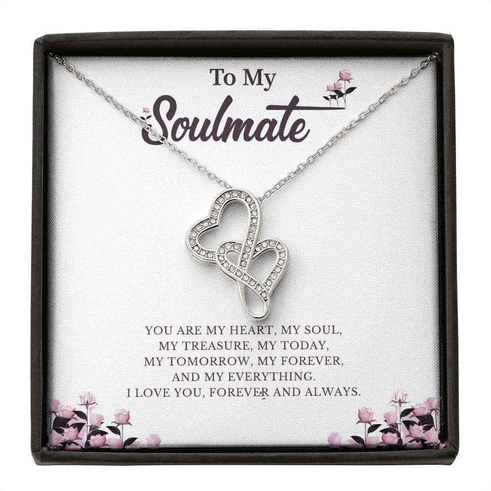 Soulmate Heart to Heart Necklace Gift-[Heartfelt Family Gift]