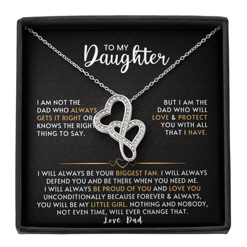 Daughter Hearts Necklace Gift from Dad