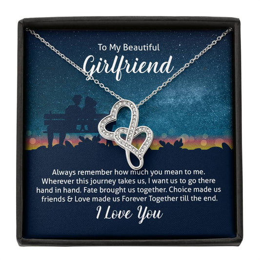 To my beautiful wife heart to heart necklace-[Heartfelt Family Gift]