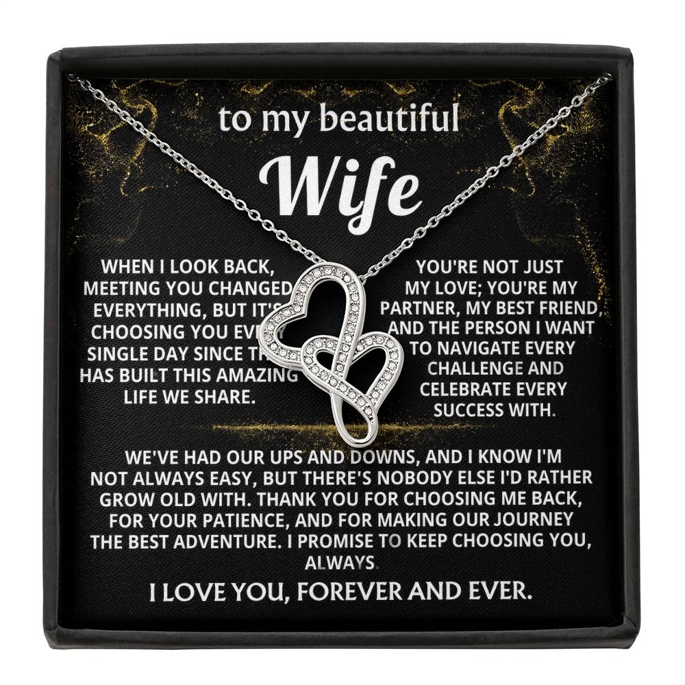 To My Wife, I choose you, always and forever. — [Lux] - Heart-to-Heart Pendant Necklace