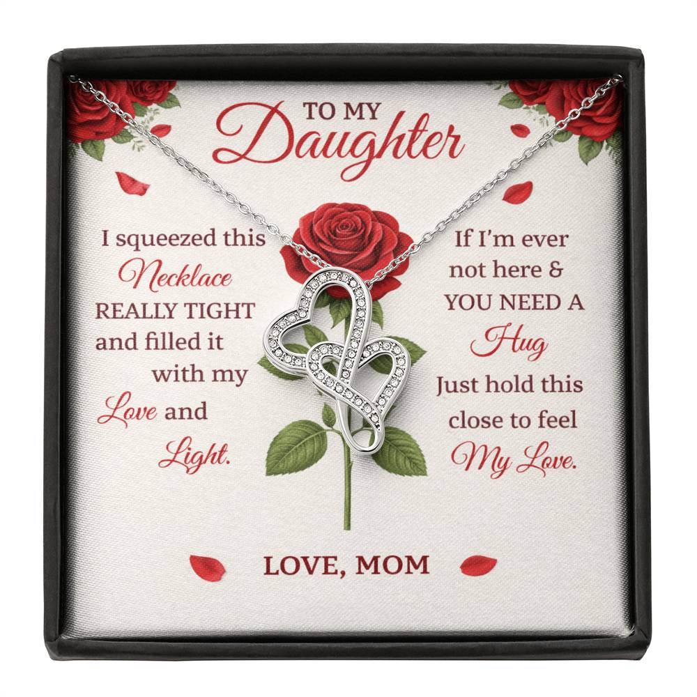Daughter Rose Birthflower Name Necklace