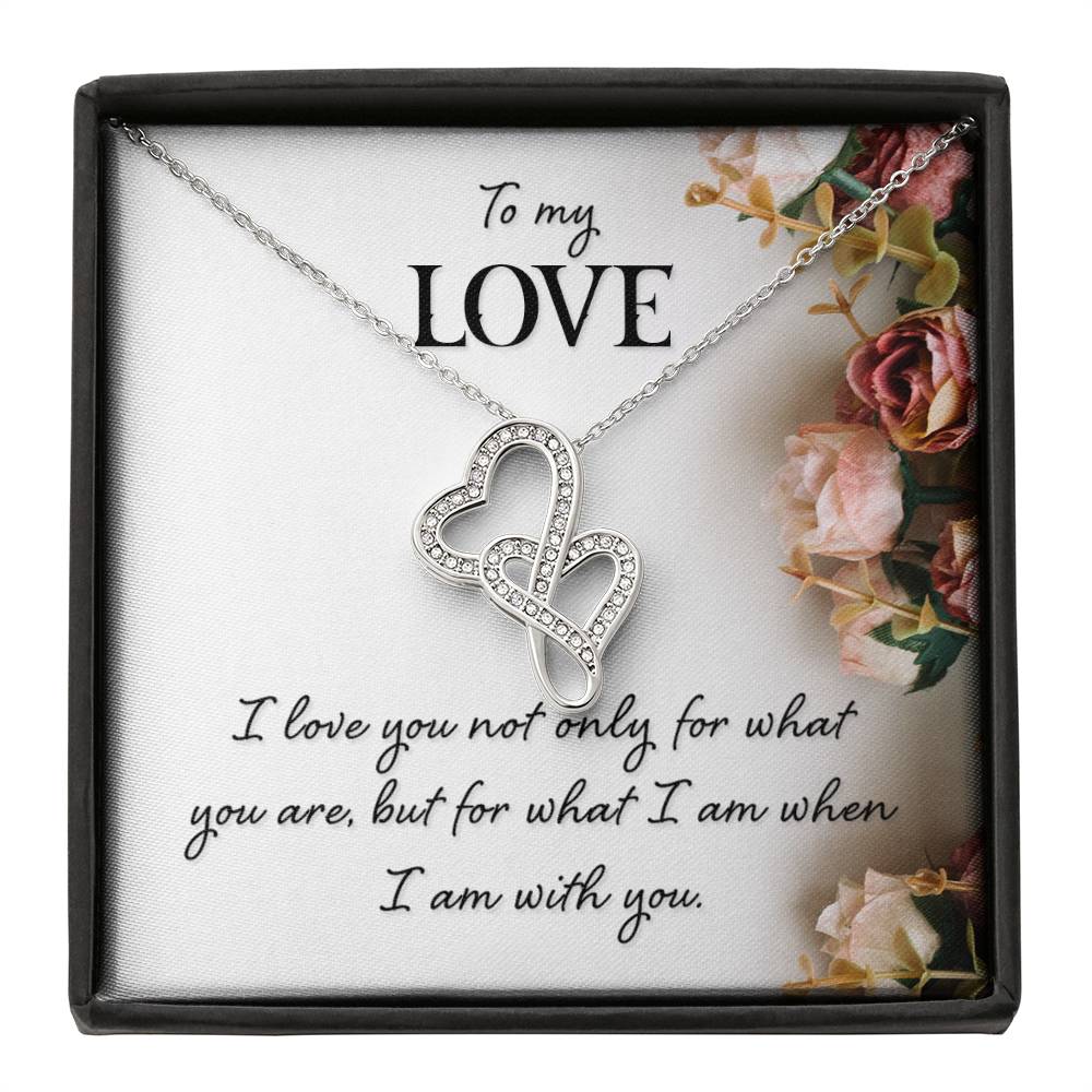 To my love-e heart to heart necklace-[Heartfelt Family Gift]