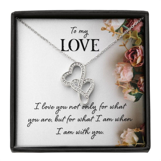 To my love-e heart to heart necklace-[Heartfelt Family Gift]