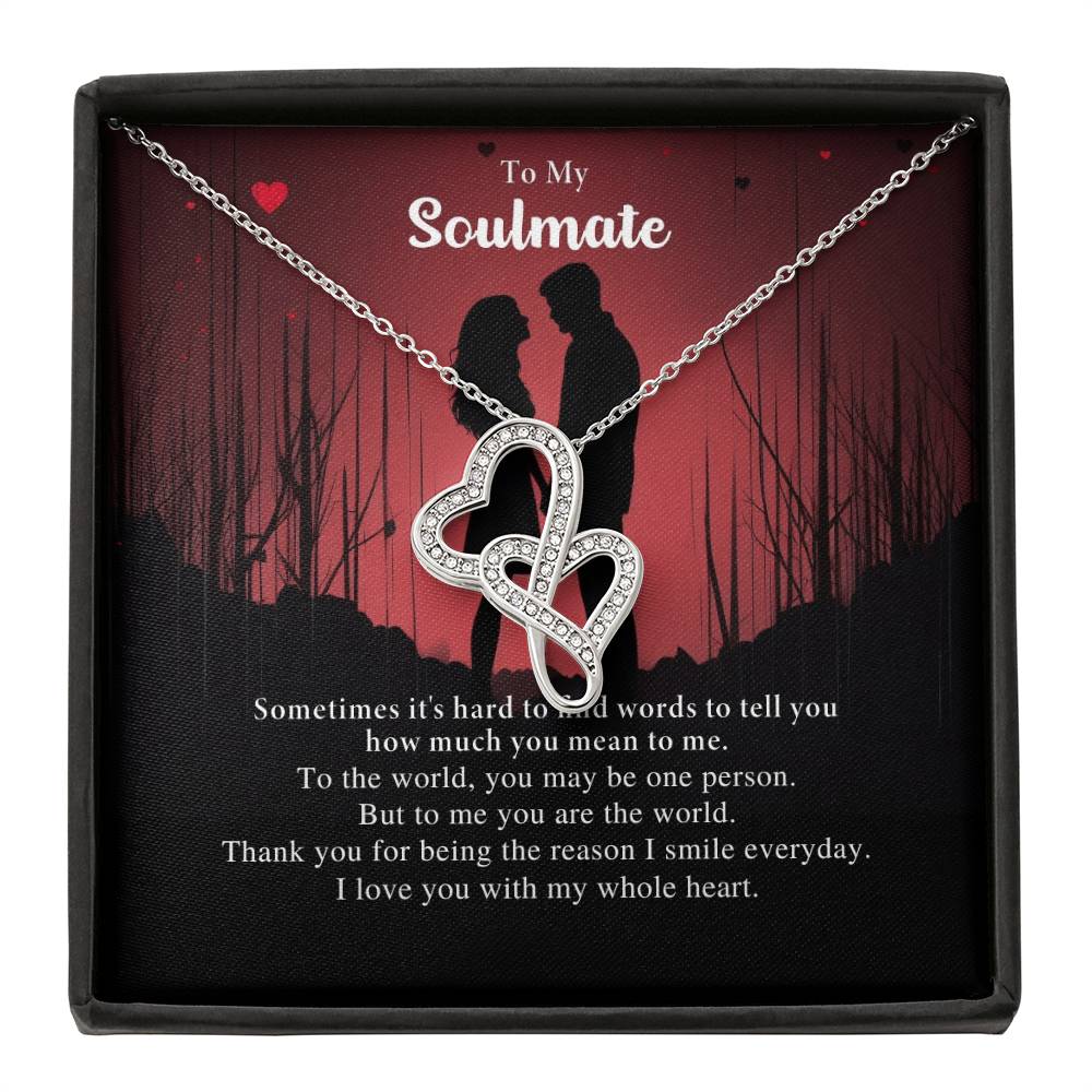 Soulmate Heart to Heart Necklace Gift-[Heartfelt Family Gift]
