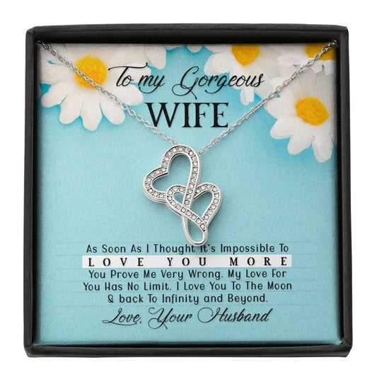 To my gorgeous wife- Ae heart to heart necklace-[Heartfelt Family Gift]