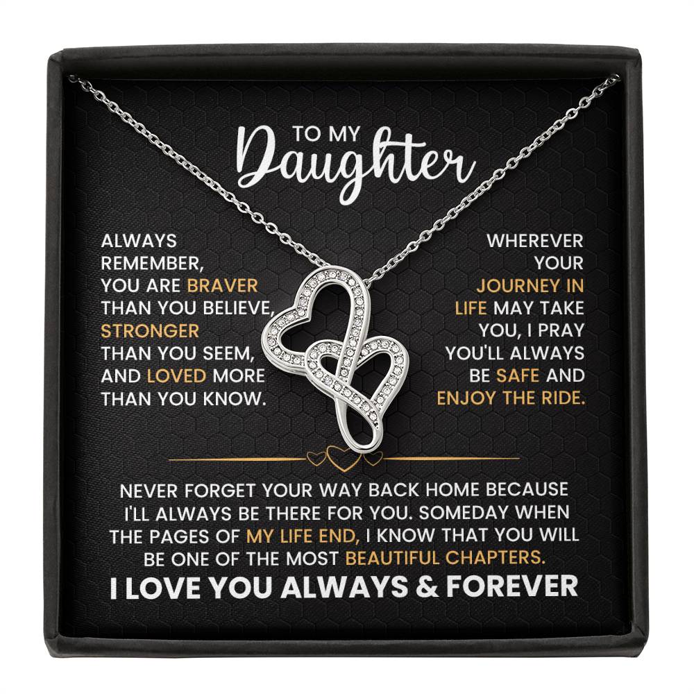 Daughter Hearts Necklace Gift