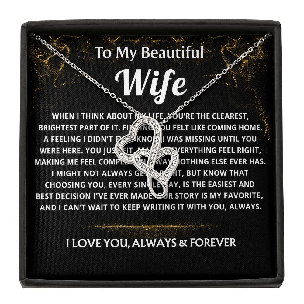 To My Wife, Finding you felt like coming home.
