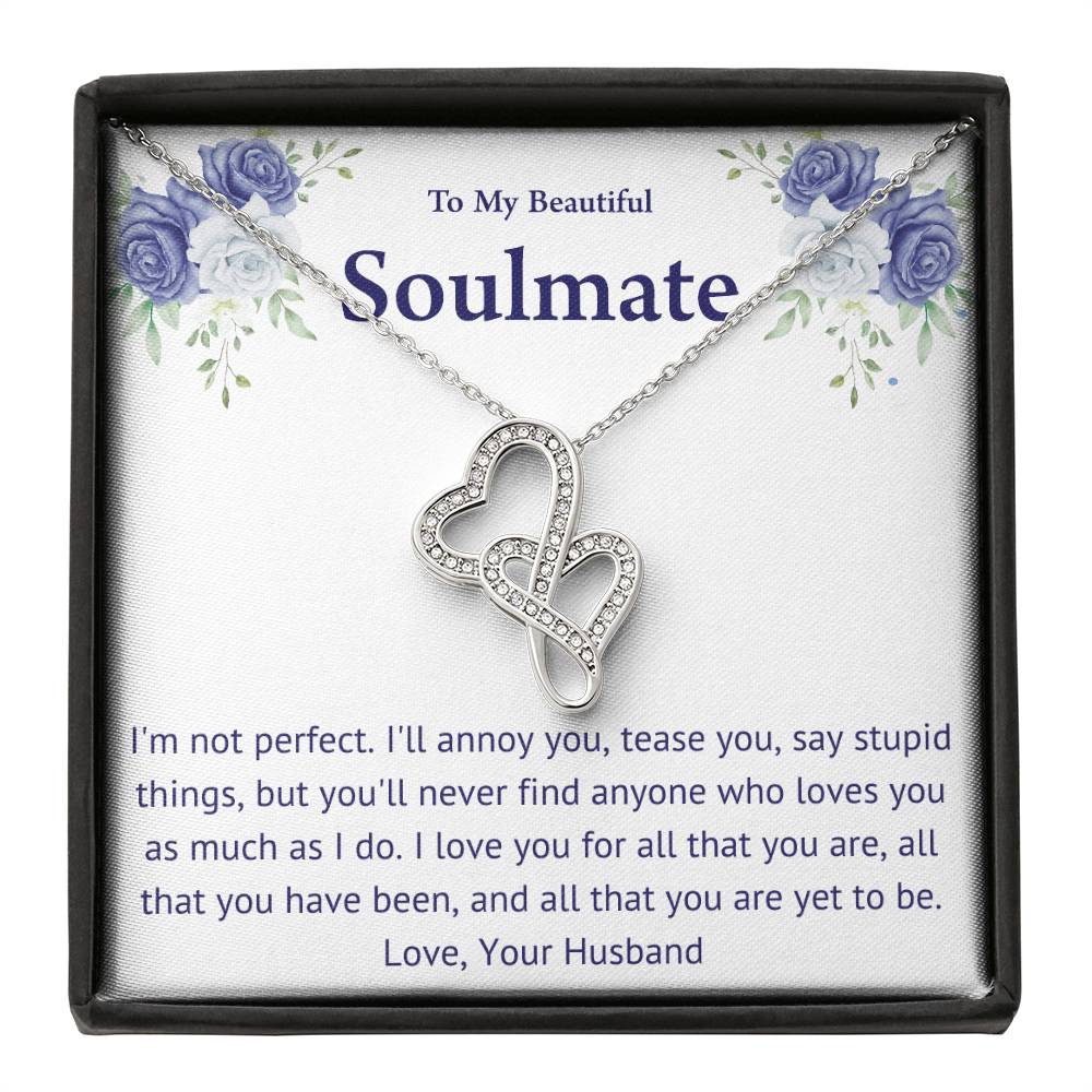 Soulmate Heart to Heart Necklace Gift-[Heartfelt Family Gift]