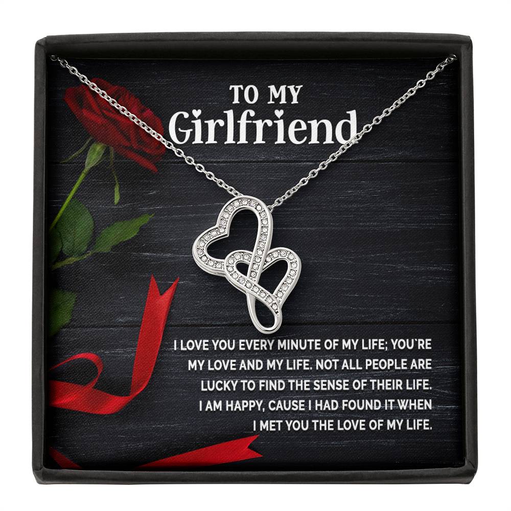 To My Girlfriend - e heart to heart necklace-[Heartfelt Family Gift]