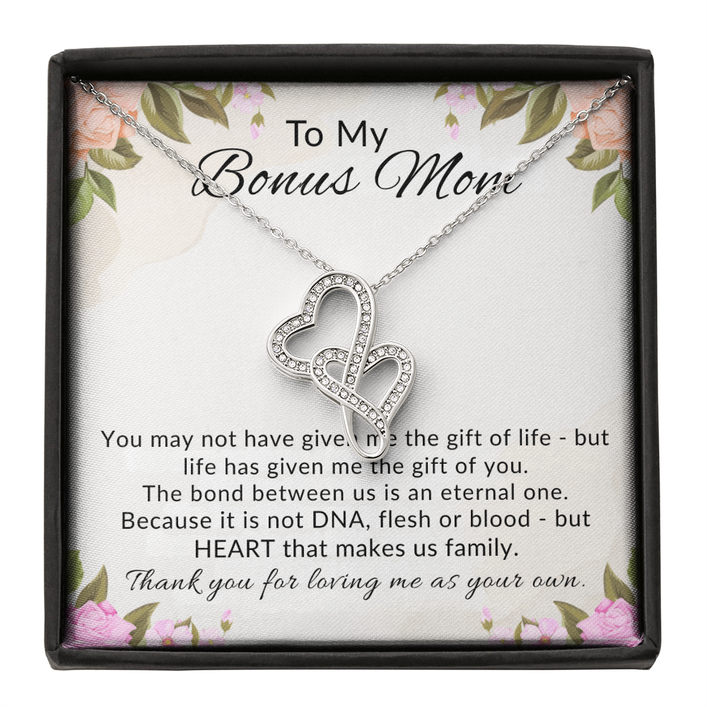 Bonus Mom Heart to Heart Necklace Gift for Stepmom