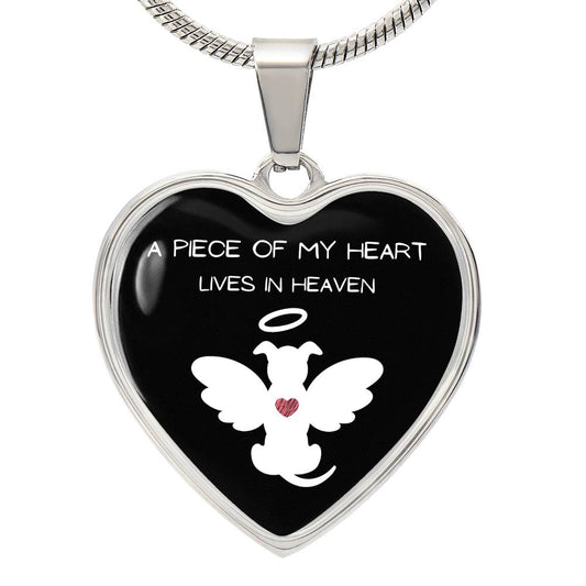 Dog Memorial Heart Necklace-[Heartfelt Family Gift]