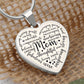 Mom Engraved Heart Pendant-[Heartfelt Family Gift]