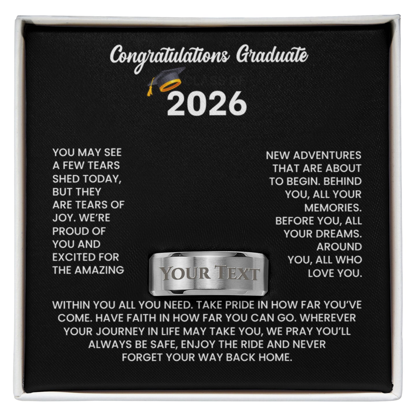 Class of 2026 Men's Graduation Ring Gift