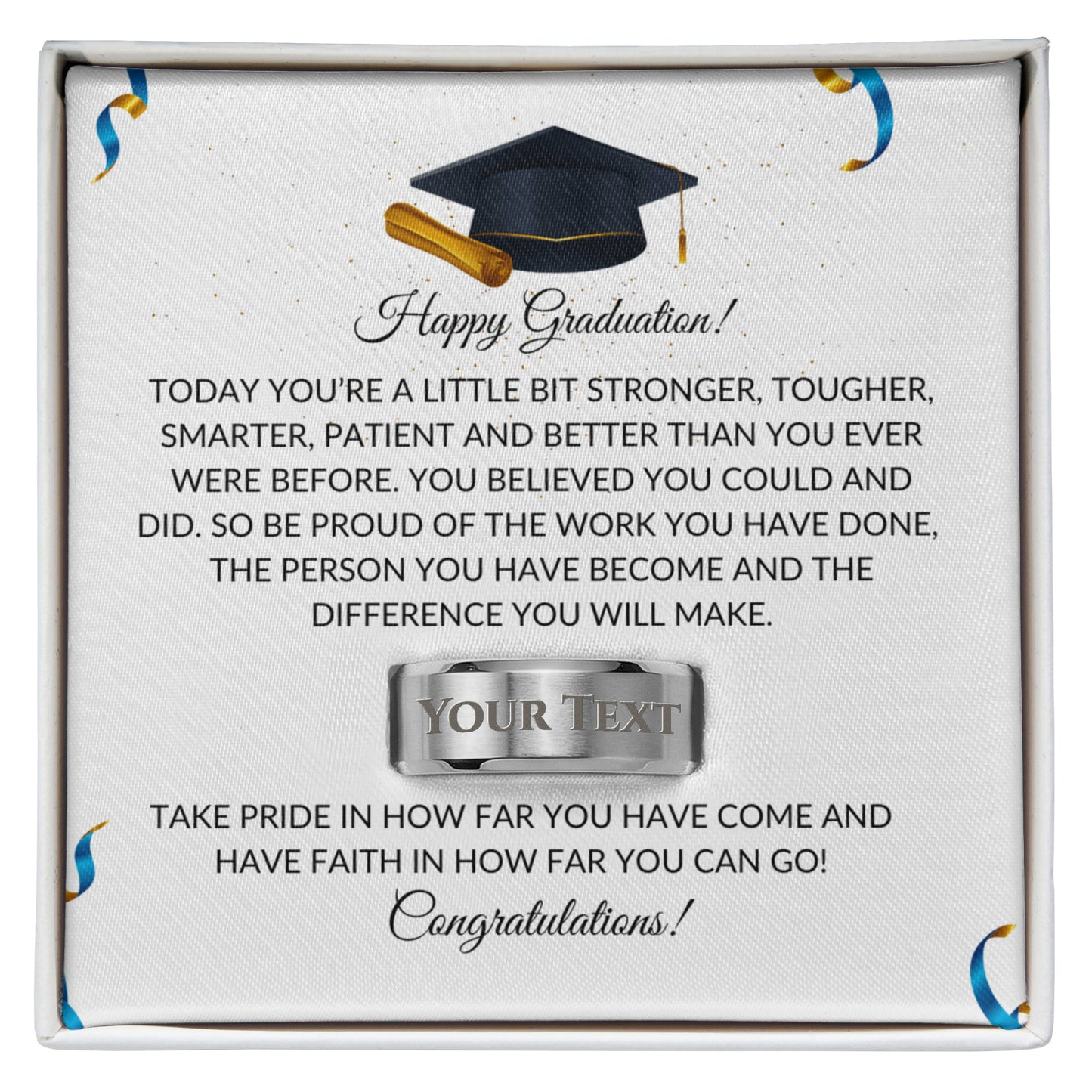 Personalized Men's Graduation Ring Gift