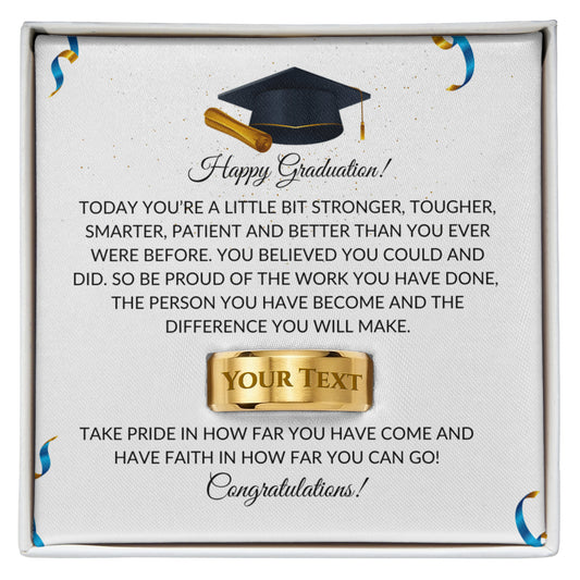 Personalized Men's Graduation Ring Gift