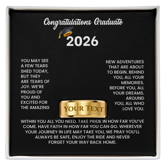 Class of 2026 Men's Graduation Ring Gift