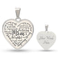 Mom Engraved Heart Pendant-[Heartfelt Family Gift]
