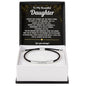 To My Daughter Engraved Nylon Bar Bracelet
