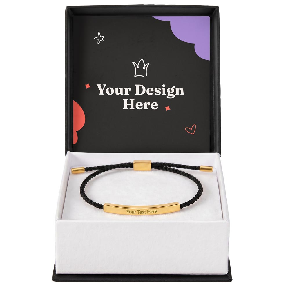To MyWife Engraved Nylon Bar Bracelet