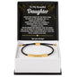 To My Daughter Engraved Nylon Bar Bracelet