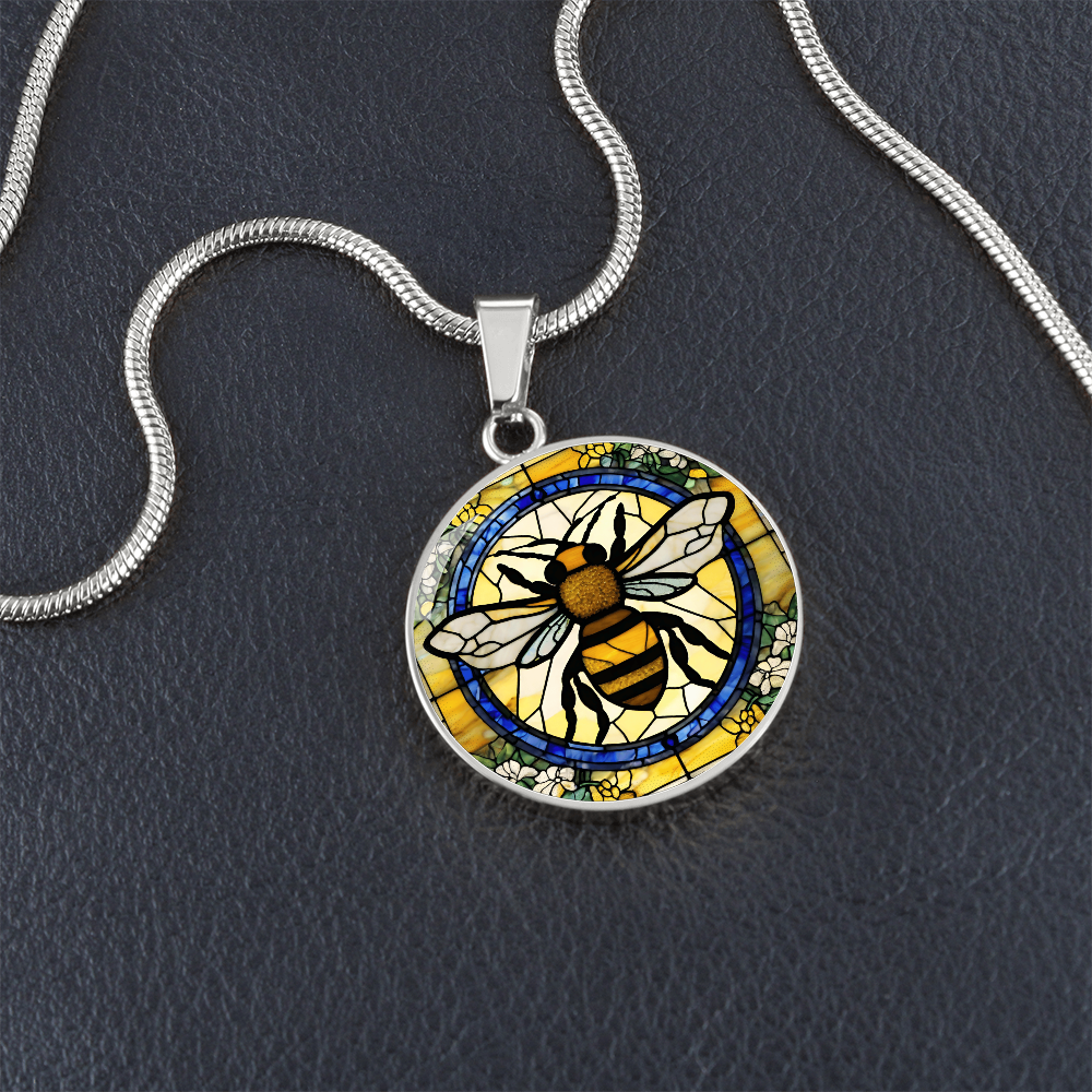 Honeybee Engraved Necklace - Unique and Personalized Jewelry-[Heartfelt Family Gift]
