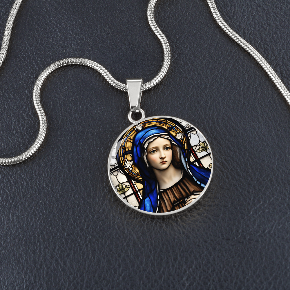 Virgin Mary Engraved Necklace - Religious Jewelry for Women-[Heartfelt Family Gift]