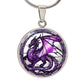 Engraved Purple Dragon Necklace - Unique Gift for Dragon Lovers-[Heartfelt Family Gift]