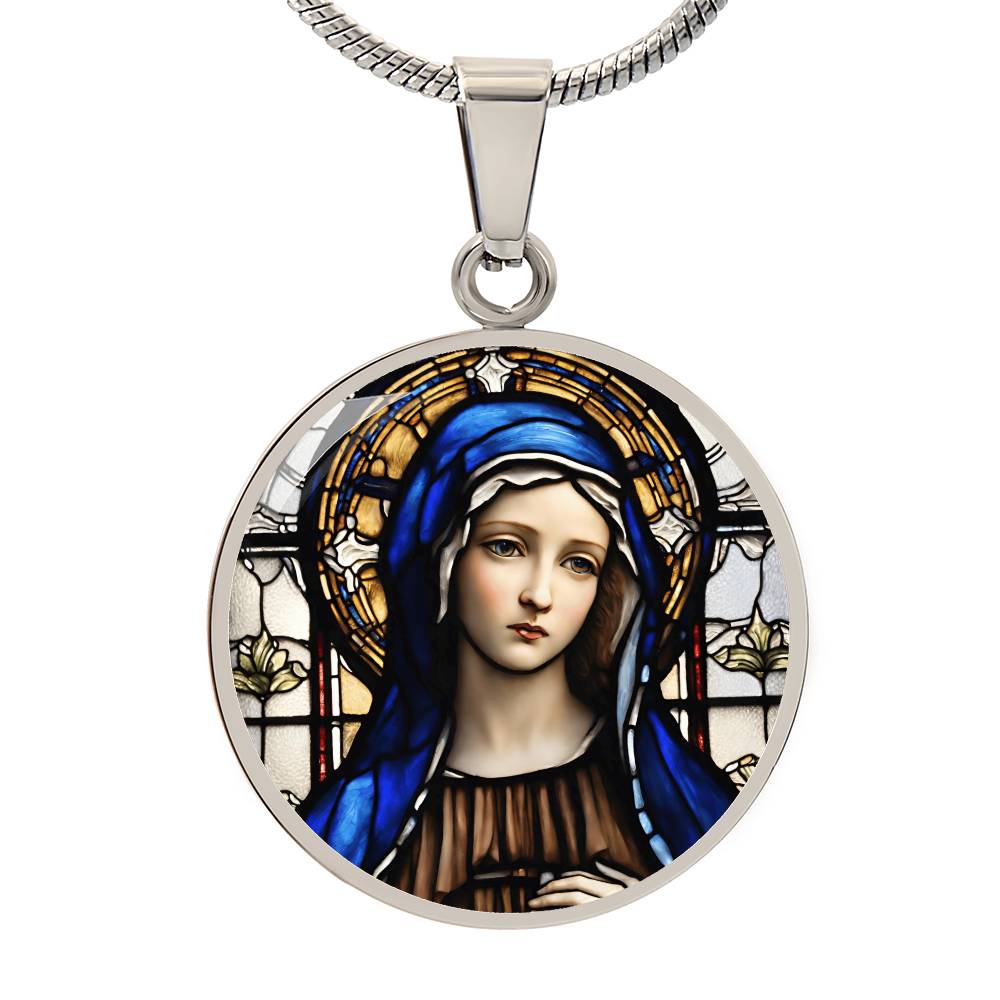 Virgin Mary Engraved Necklace - Religious Jewelry for Women-[Heartfelt Family Gift]
