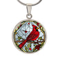 Cardinal Engraved Necklace - Personalized Gift for Any Occasion-[Heartfelt Family Gift]